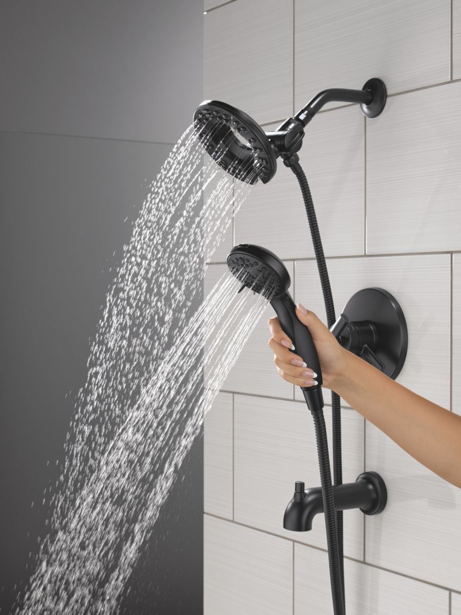 DELTA Altado Monitor 17 Series Tub & Shower Trim with In2ition — Matte Black