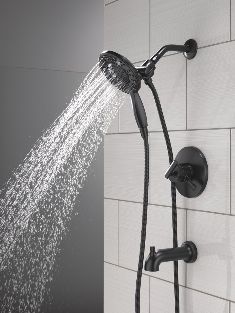 DELTA Altado Monitor 17 Series Tub & Shower Trim with In2ition — Matte Black