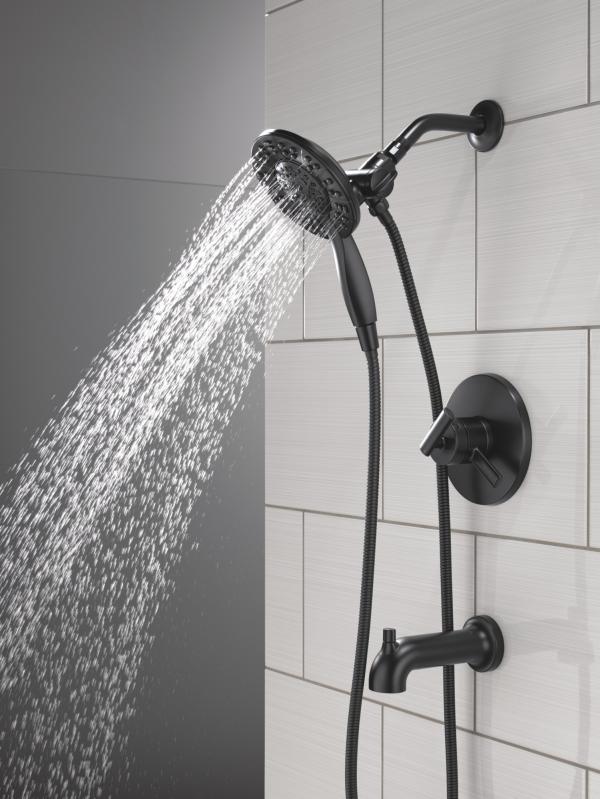 DELTA Altado Monitor 17 Series Tub & Shower Trim with In2ition — Matte Black
