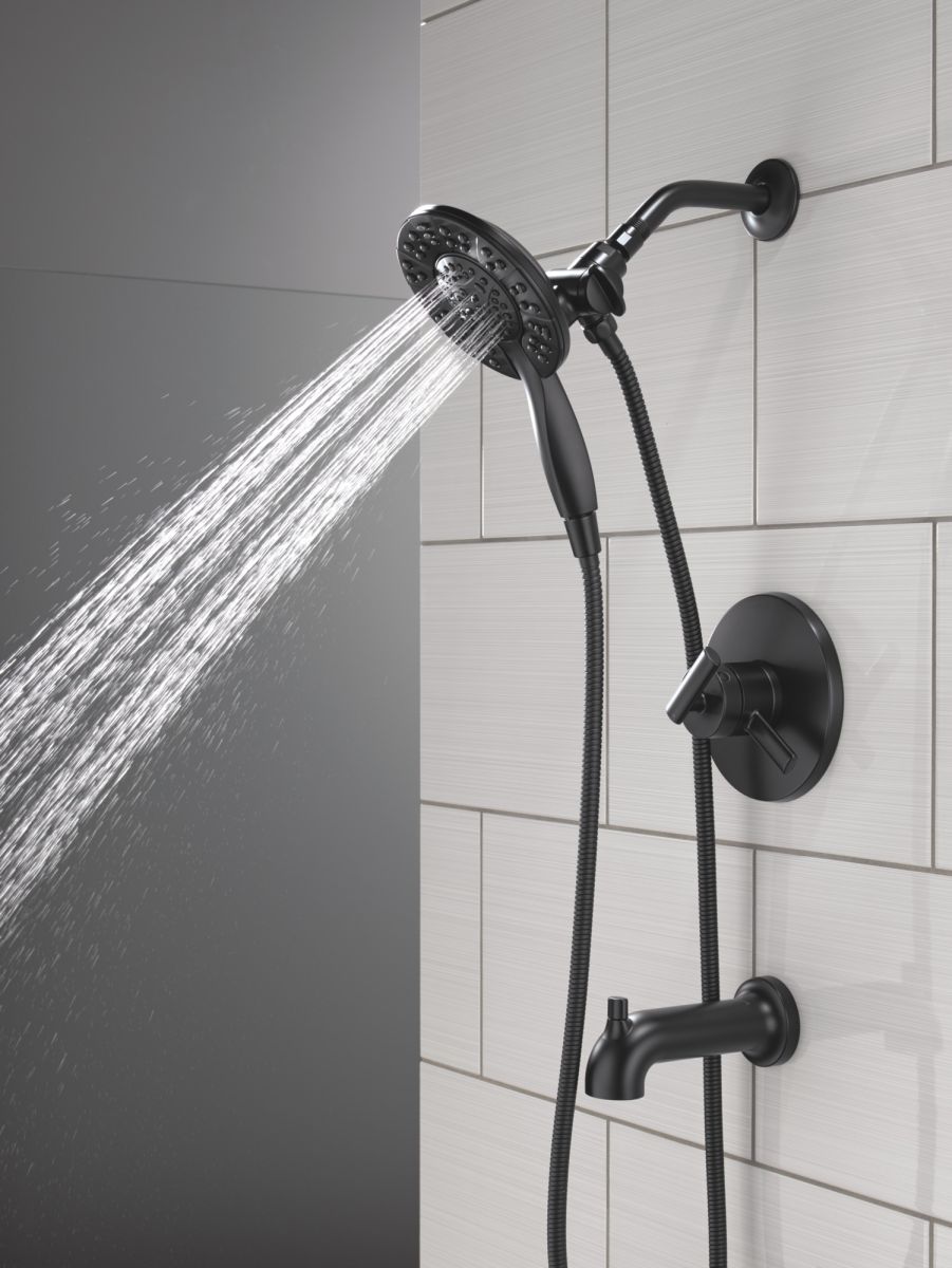 DELTA Altado Monitor 17 Series Tub & Shower Trim with In2ition — Matte Black