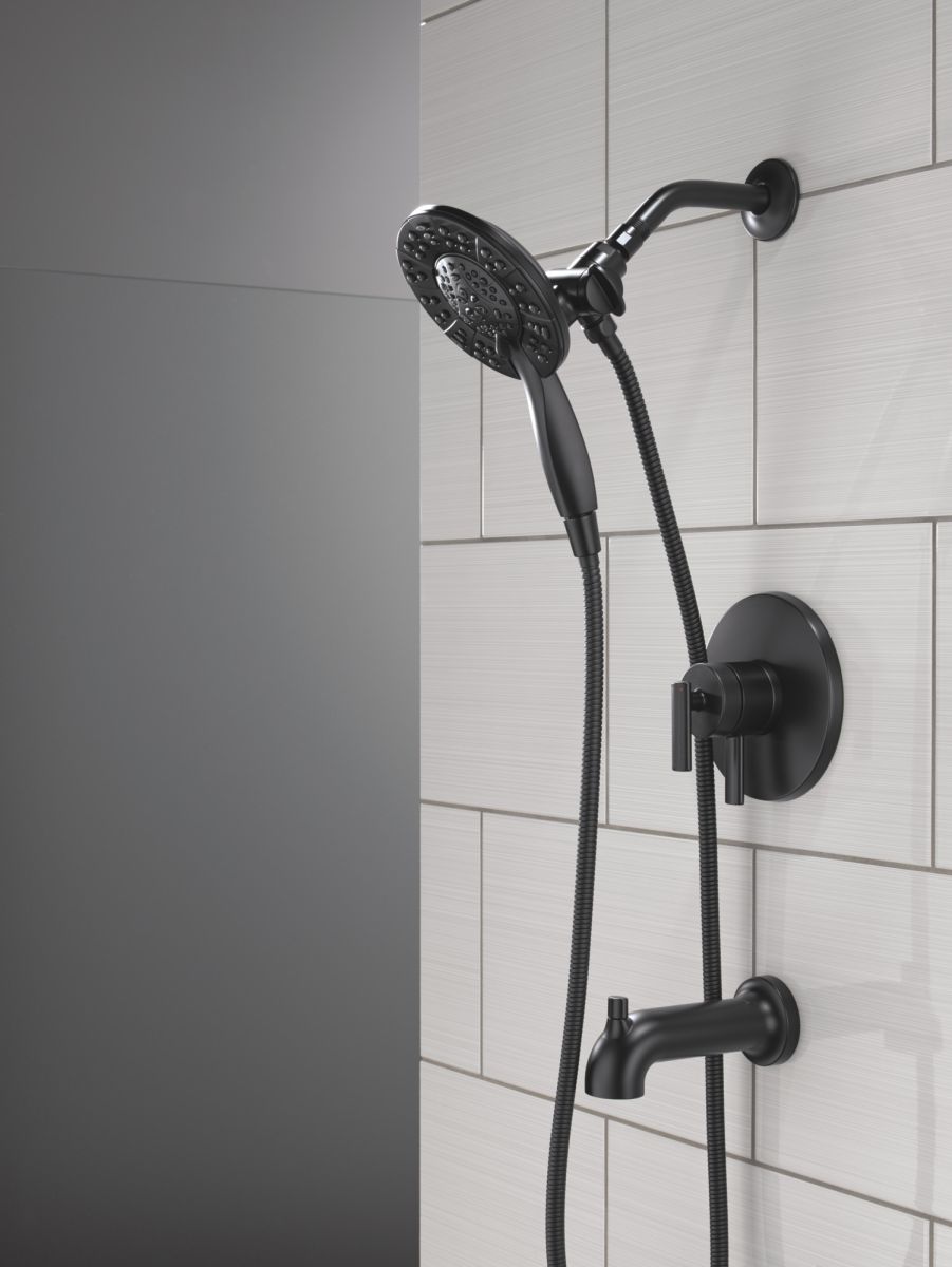DELTA Altado Monitor 17 Series Tub & Shower Trim with In2ition — Matte Black