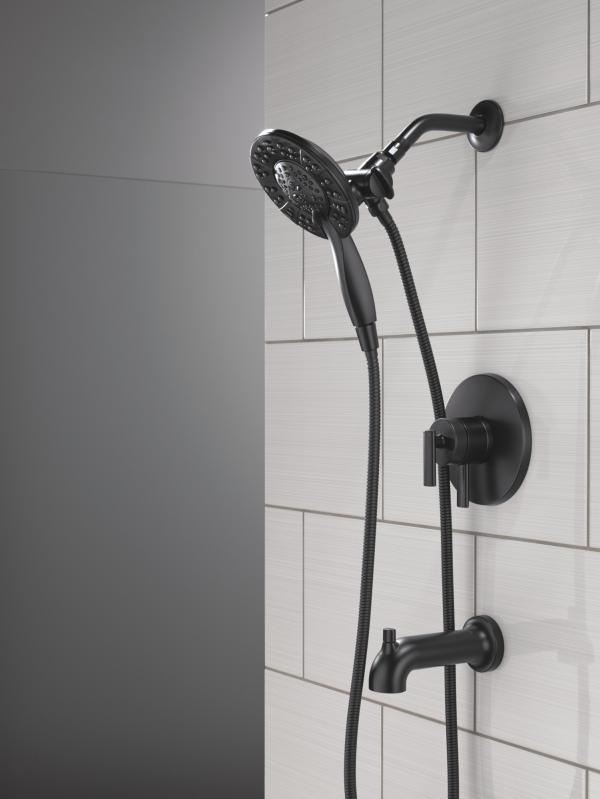 DELTA Altado Monitor 17 Series Tub & Shower Trim with In2ition — Matte Black