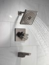 DELTA Trillian 17 Series H2Okinetic Tub Shower Trim — Lumicoat® Black Stainless