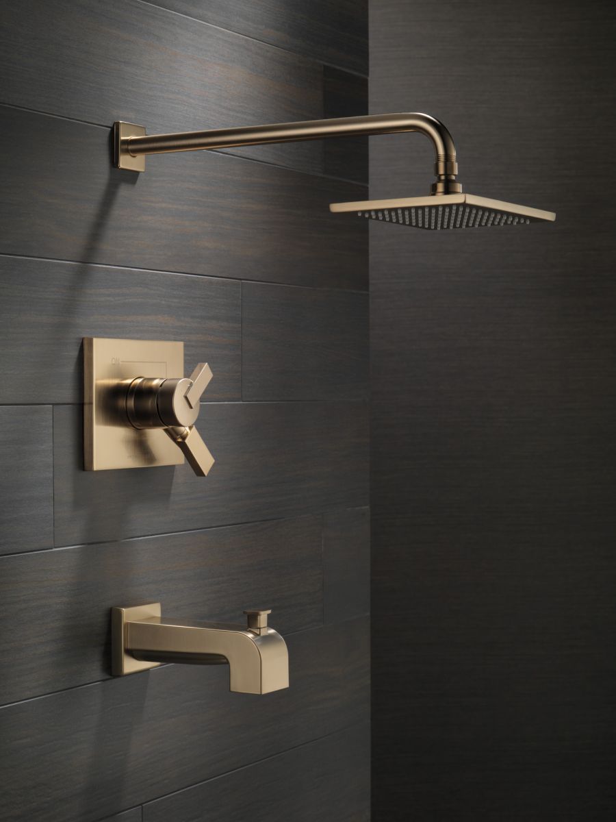 DELTA Vero Monitor 17 Series Tub & Shower Trim — Champagne Bronze