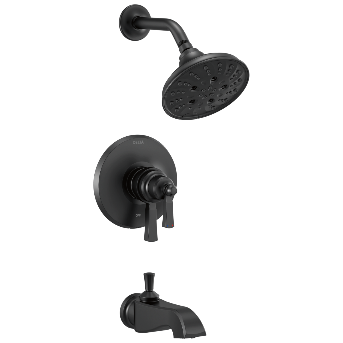 DELTA Dorval Monitor 17 Series Tub & Shower Trim — Matte Black