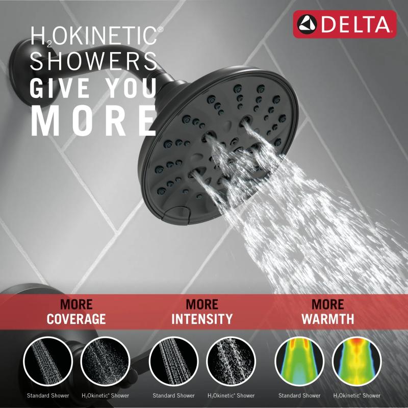 DELTA Dorval Monitor 17 Series Tub & Shower Trim — Matte Black