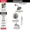 DELTA Dorval Monitor 17 Series Tub & Shower Trim — Stainless
