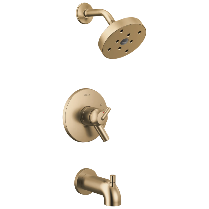 DELTA Trinsic Monitor 17 Series H2OKINETIC Tub & Shower Trim — Champagne Bronze