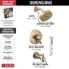 DELTA Trinsic Monitor 17 Series H2OKINETIC Tub & Shower Trim — Champagne Bronze