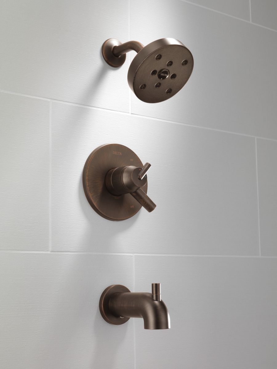 DELTA Trinsic Monitor 17 Series H2OKINETIC Tub & Shower Trim — Venetian Bronze