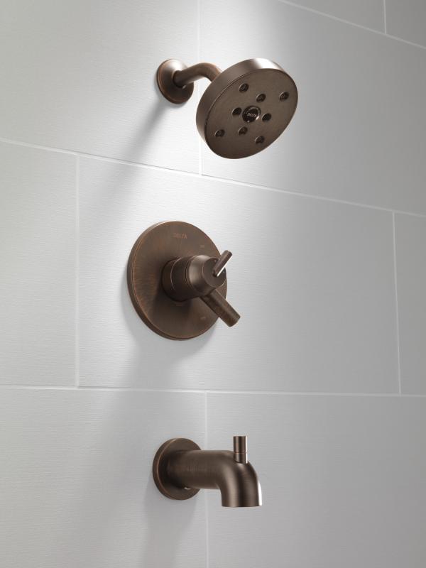 DELTA Trinsic Monitor 17 Series H2OKINETIC Tub & Shower Trim — Venetian Bronze