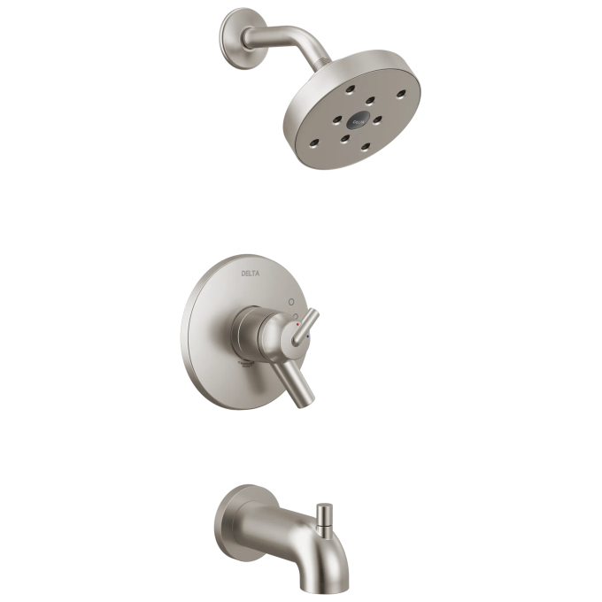 DELTA Trinsic Monitor 17 Series H2OKINETIC Tub & Shower Trim — Stainless