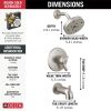 DELTA Trinsic Monitor 17 Series H2OKINETIC Tub & Shower Trim — Stainless