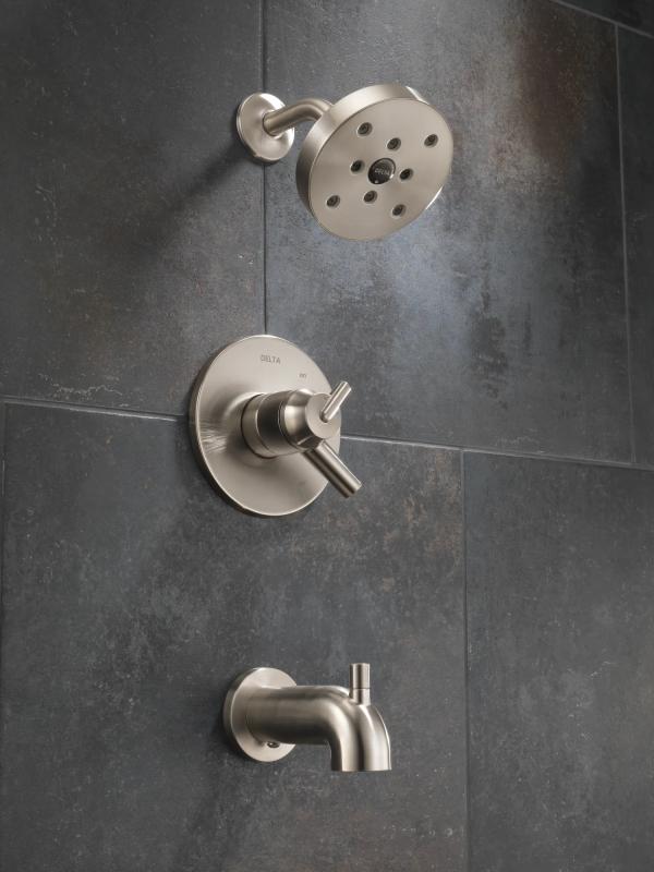 DELTA Trinsic Monitor 17 Series H2OKINETIC Tub & Shower Trim — Stainless