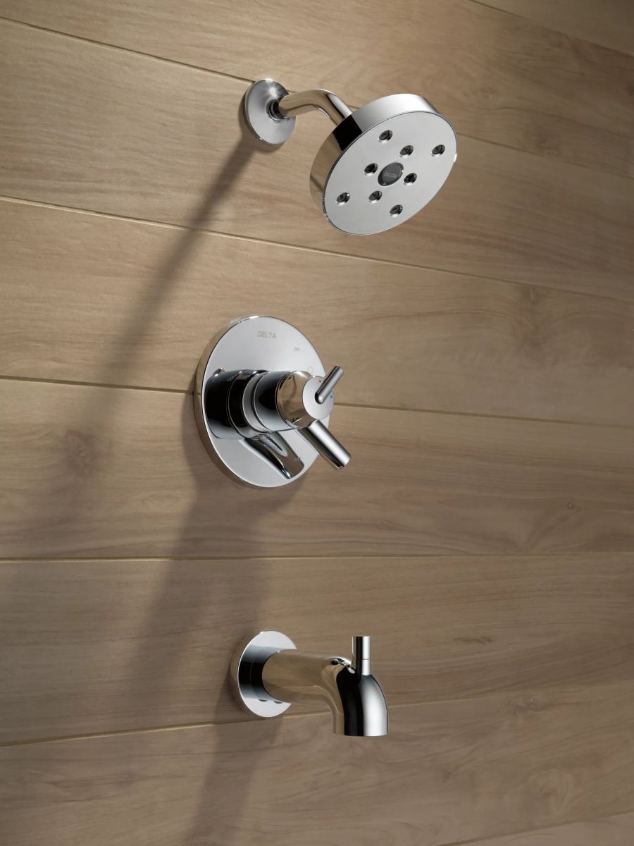 DELTA Trinsic Monitor 17 Series H2OKINETIC Tub & Shower Trim — Chrome