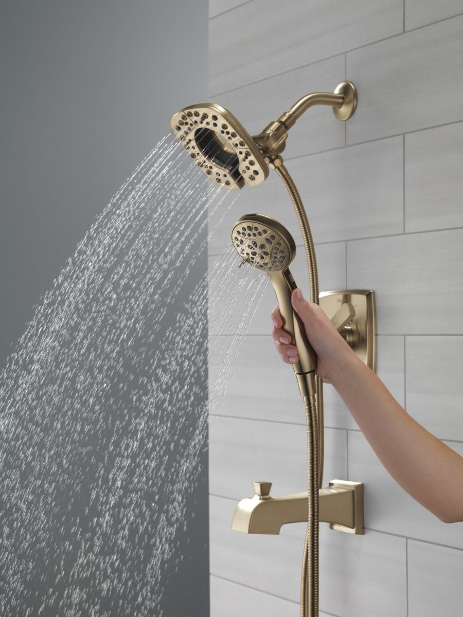 DELTA Ashlyn Monitor 17 Series Shower Trim with In2ition Two-in-One Shower — Champagne Bronze