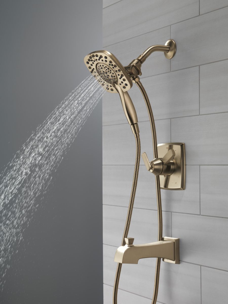 DELTA Ashlyn Monitor 17 Series Shower Trim with In2ition Two-in-One Shower — Champagne Bronze