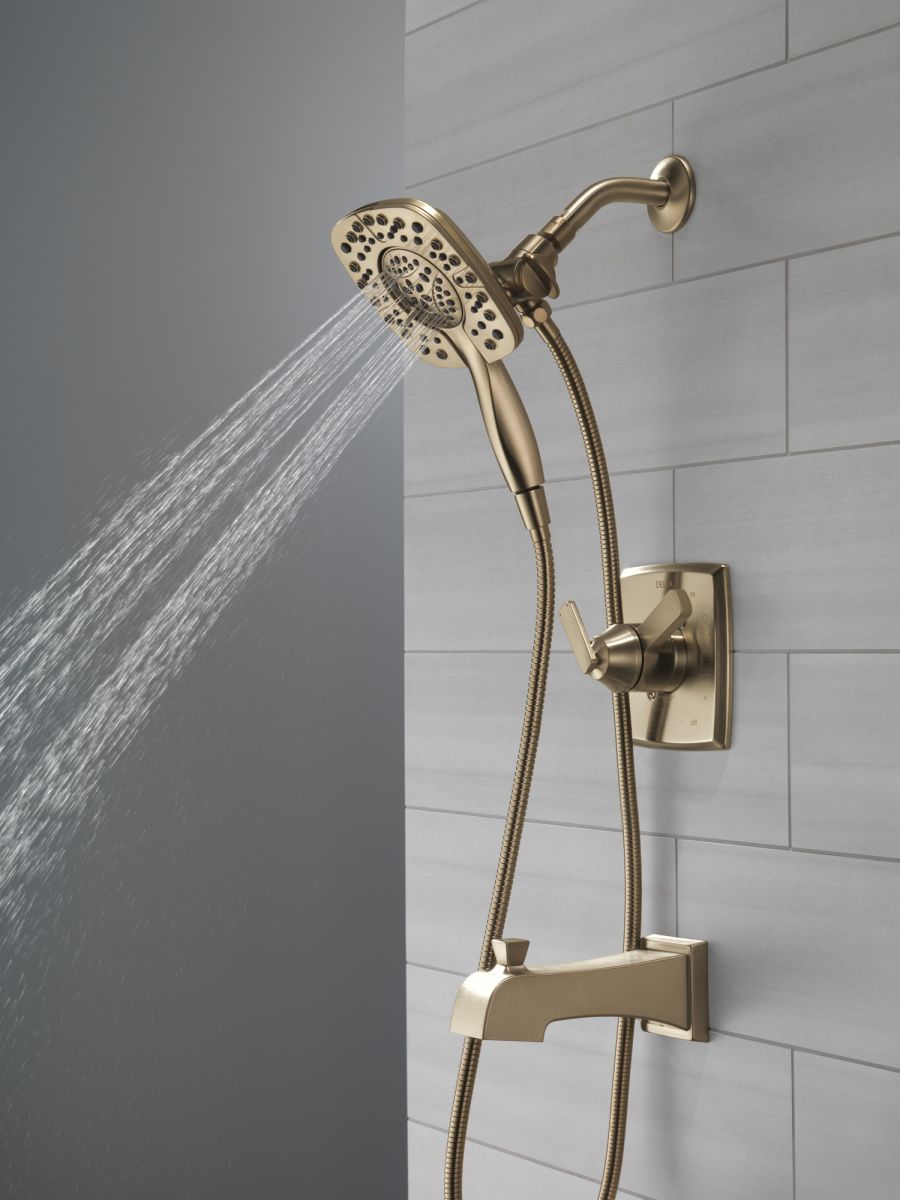 DELTA Ashlyn Monitor 17 Series Shower Trim with In2ition Two-in-One Shower — Champagne Bronze