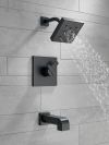 DELTA Ara Monitor 17 Series H2OKINETIC Tub & Shower Trim — Matte Black