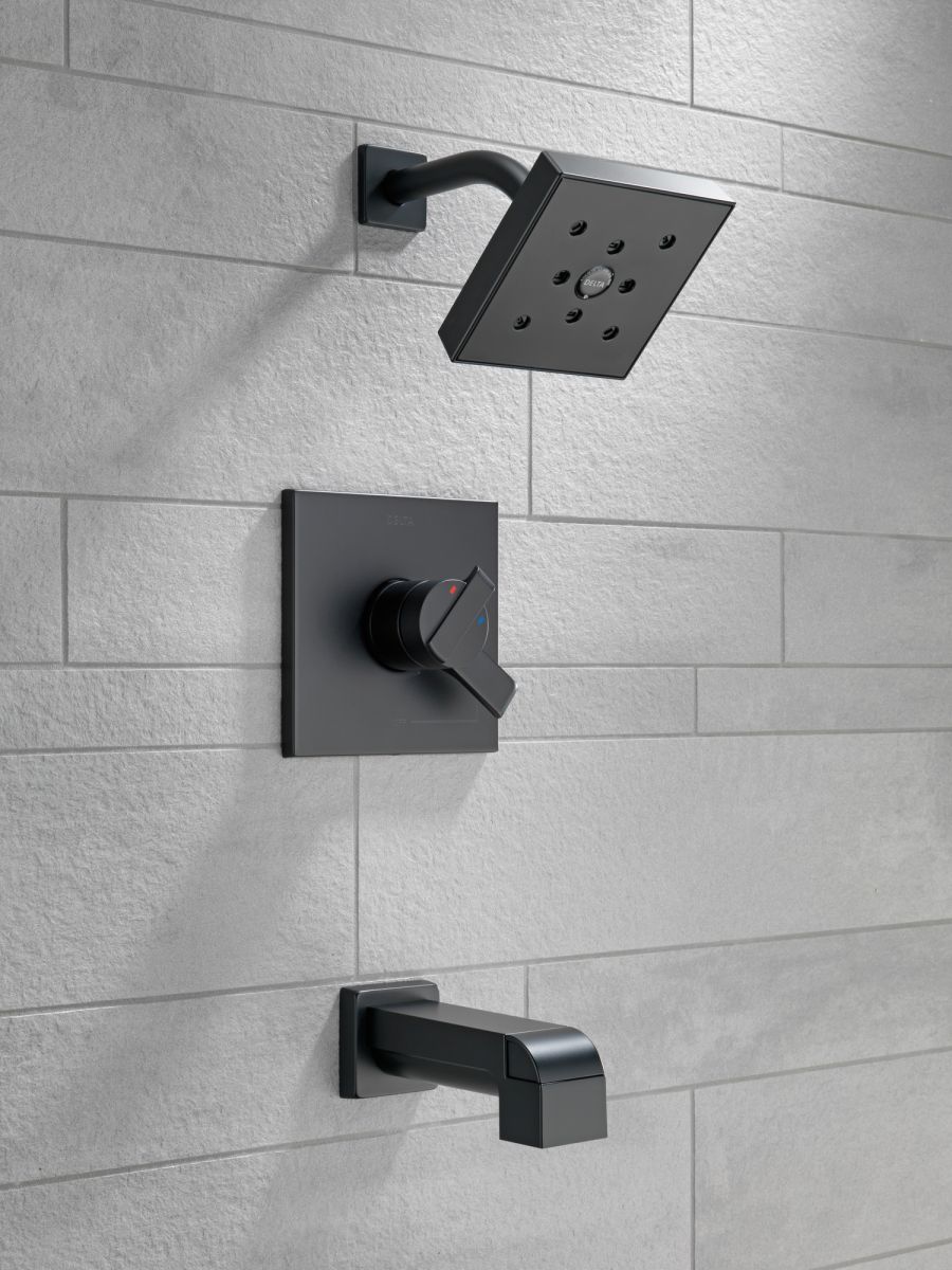 DELTA Ara Monitor 17 Series H2OKINETIC Tub & Shower Trim — Matte Black