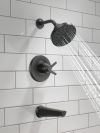 DELTA Galeon 17S Tub Shower Trim with H2OKinetic — Matte Black
