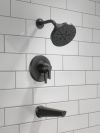 DELTA Galeon 17S Tub Shower Trim with H2OKinetic — Matte Black