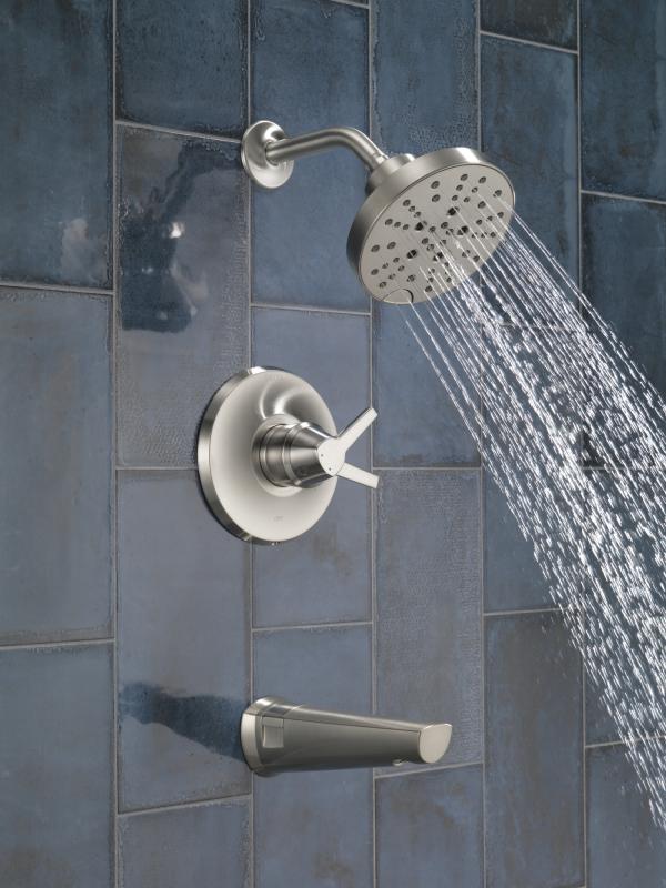 DELTA Galeon 17S Tub Shower Trim with H2OKinetic — Lumicoat® Stainless