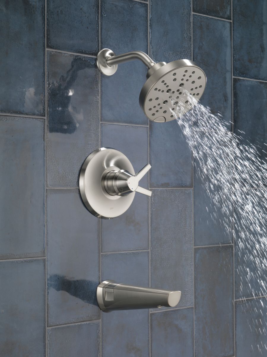 DELTA Galeon 17S Tub Shower Trim with H2OKinetic — Lumicoat® Stainless