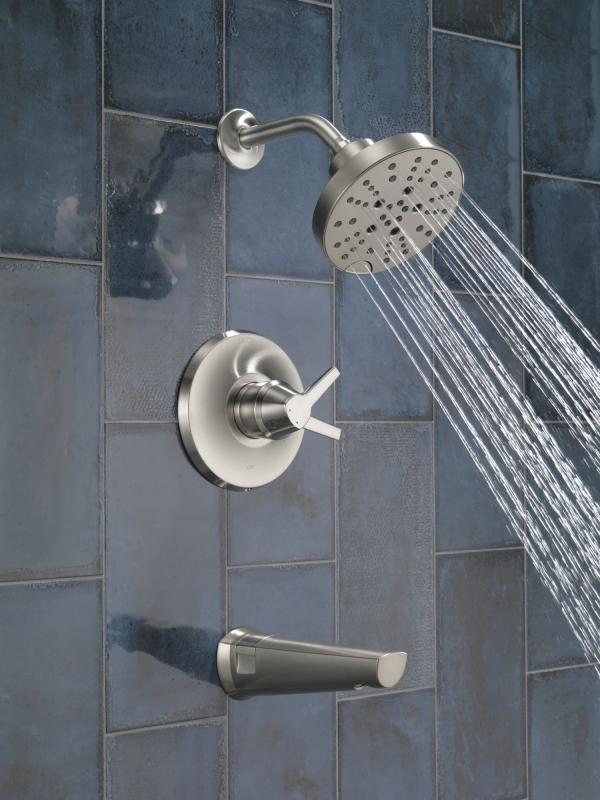 DELTA Galeon 17S Tub Shower Trim with H2OKinetic — Lumicoat® Stainless