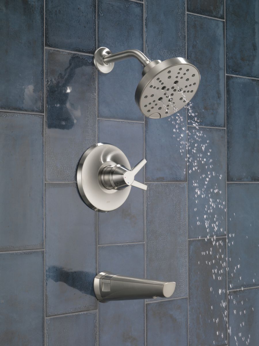 DELTA Galeon 17S Tub Shower Trim with H2OKinetic — Lumicoat® Stainless