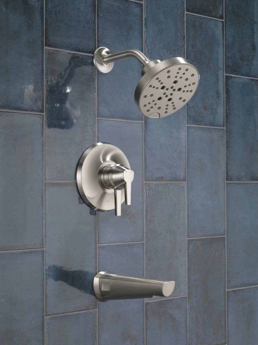 DELTA Galeon 17S Tub Shower Trim with H2OKinetic — Lumicoat® Stainless