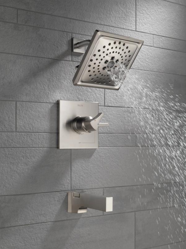 DELTA Zura Monitor 17 Series H2OKINETIC Tub & Shower Trim — Stainless