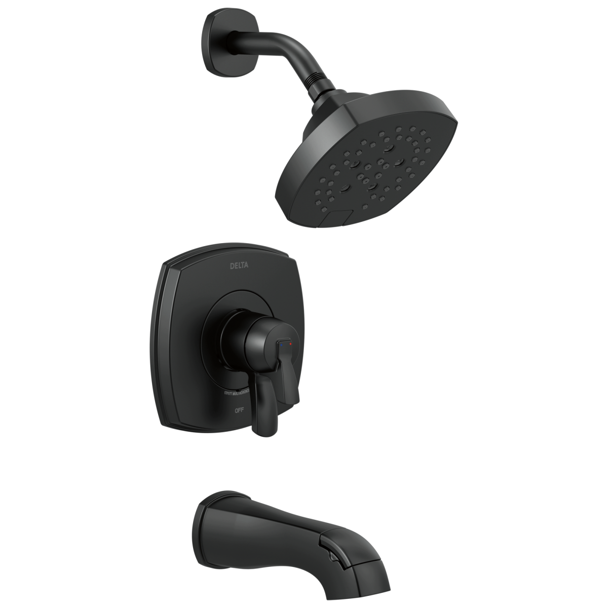 DELTA Stryke 17 Series Tub and Shower Only — Matte Black
