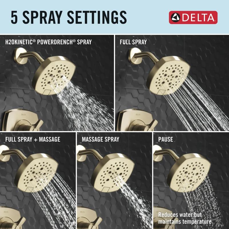 DELTA Stryke 17 Series Tub and Shower Only — Lumicoat® Champagne Bronze