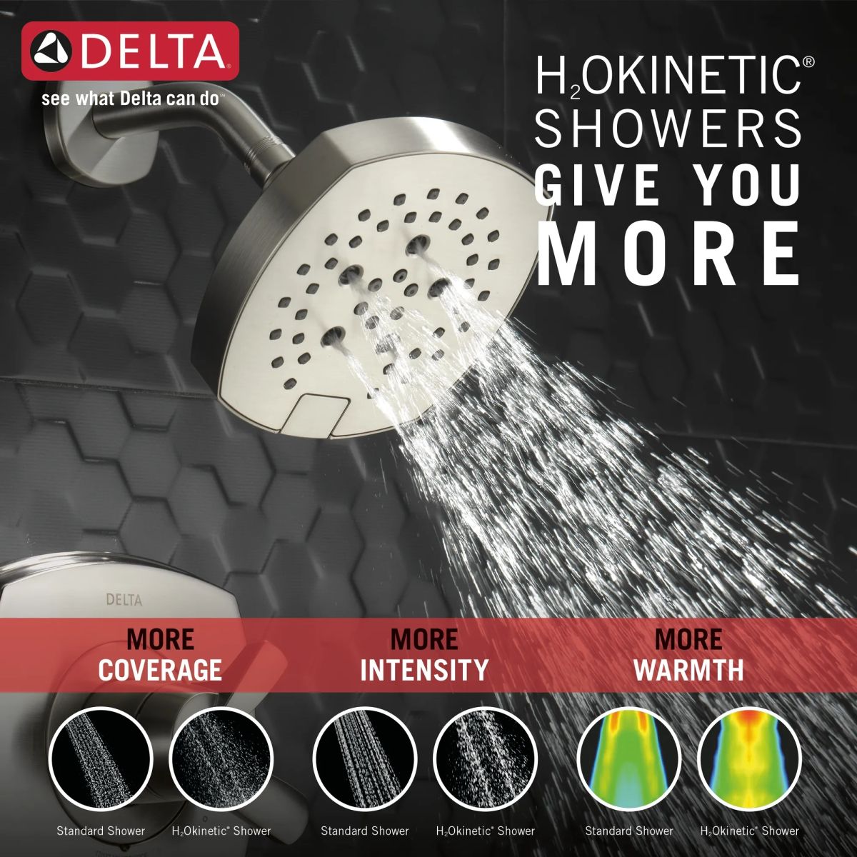 DELTA Stryke 17 Series Tub and Shower Only — Lumicoat® Stainless