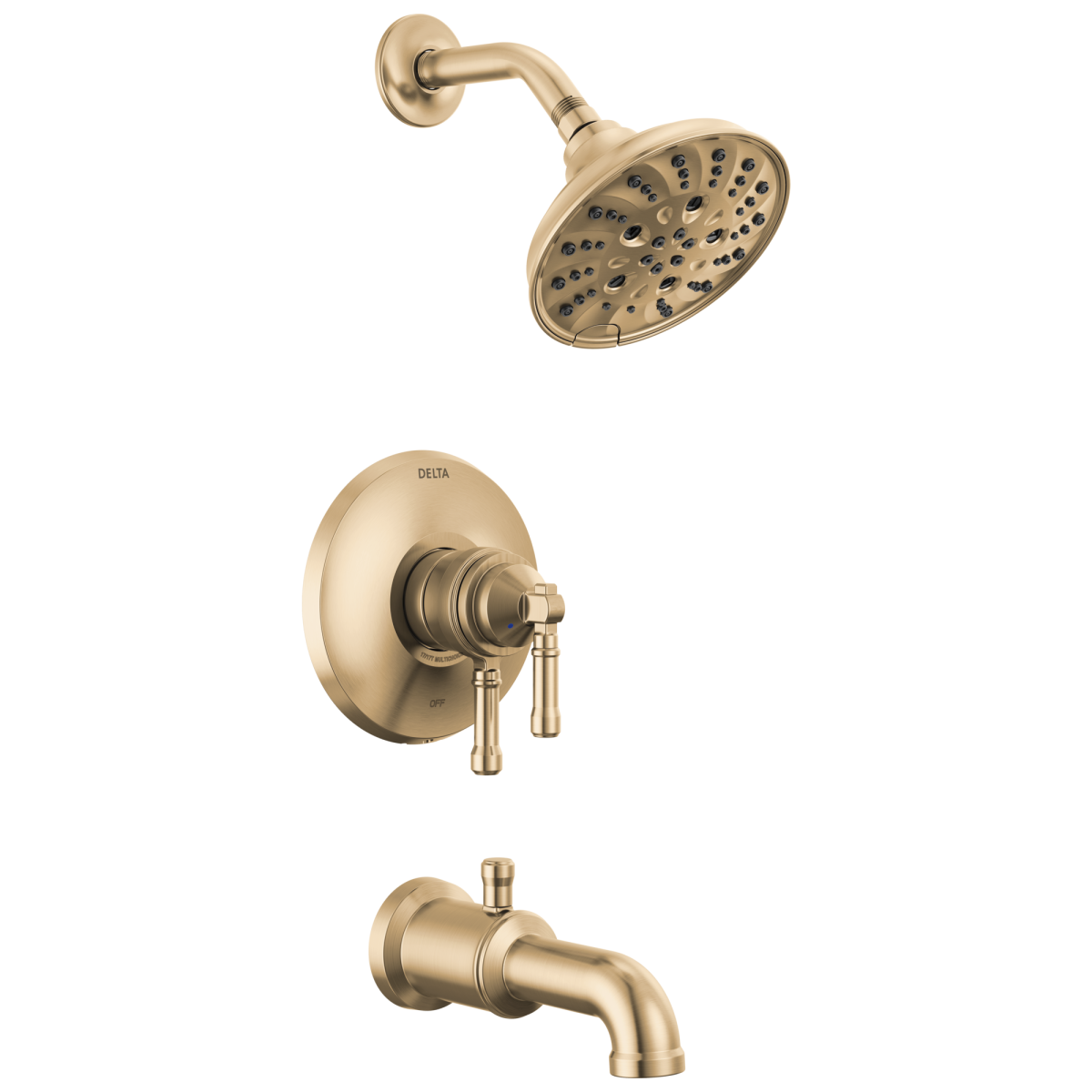 DELTA Broderick 17 Series Tub Shower Trim — Lumicoat® Champagne Bronze
