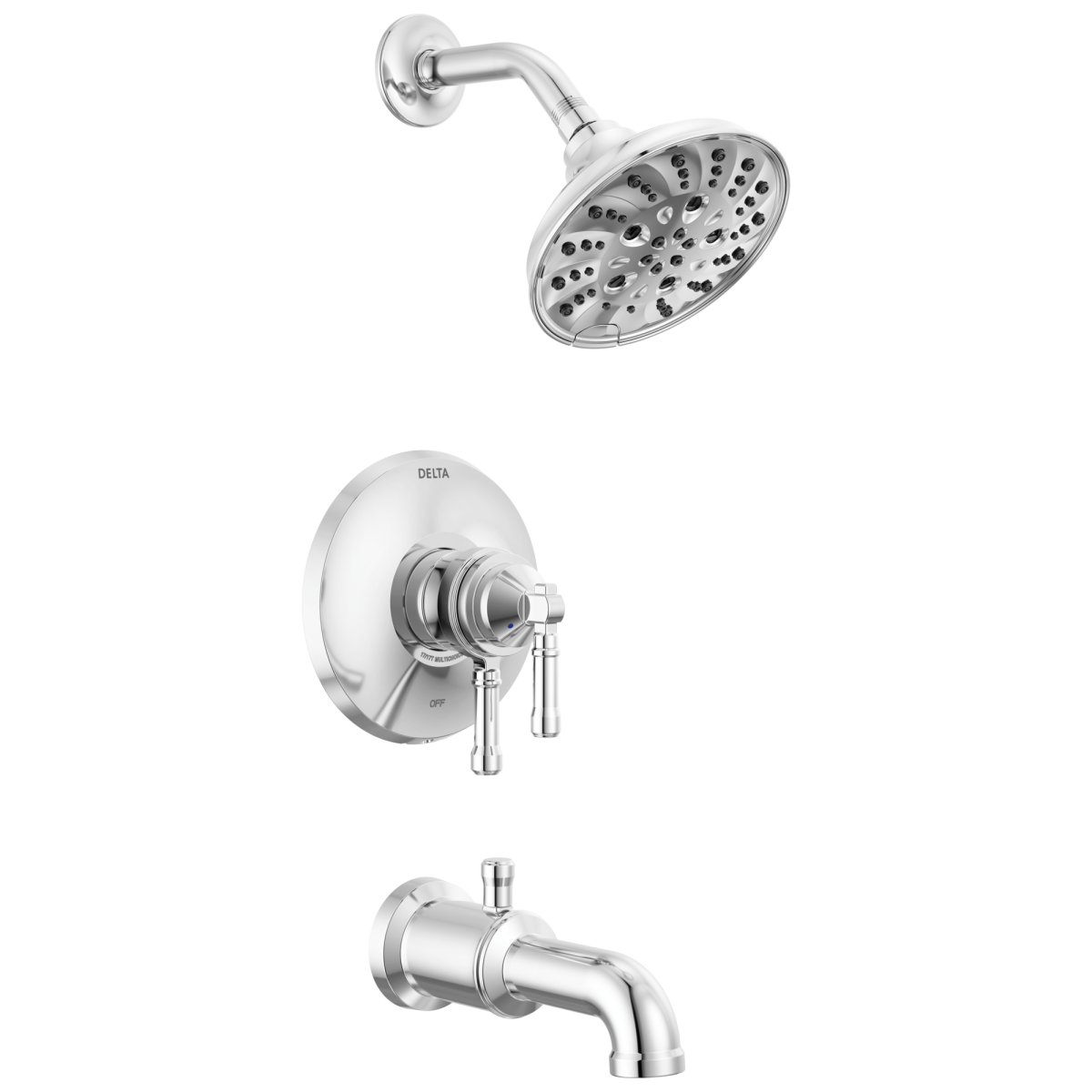 DELTA Broderick 17 Series Tub Shower Trim — Lumicoat® Chrome