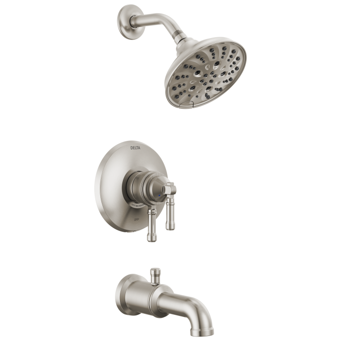 DELTA Broderick 17 Series Tub Shower Trim — Lumicoat® Stainless