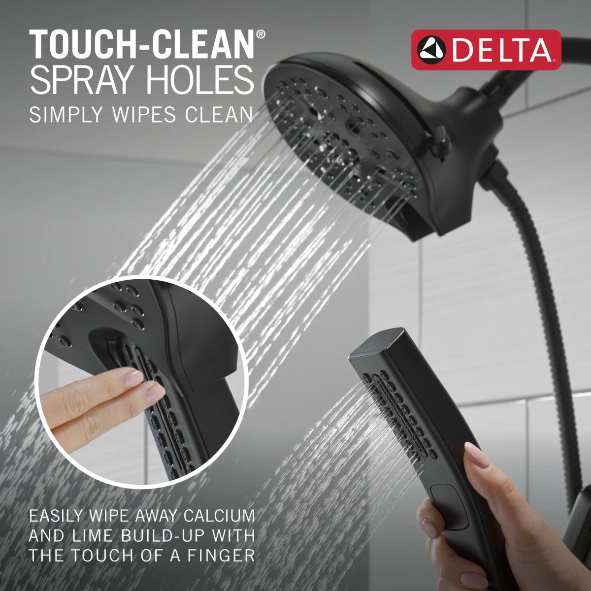DELTA Tetra 17 Series Tub Shower Trim — Matte Black