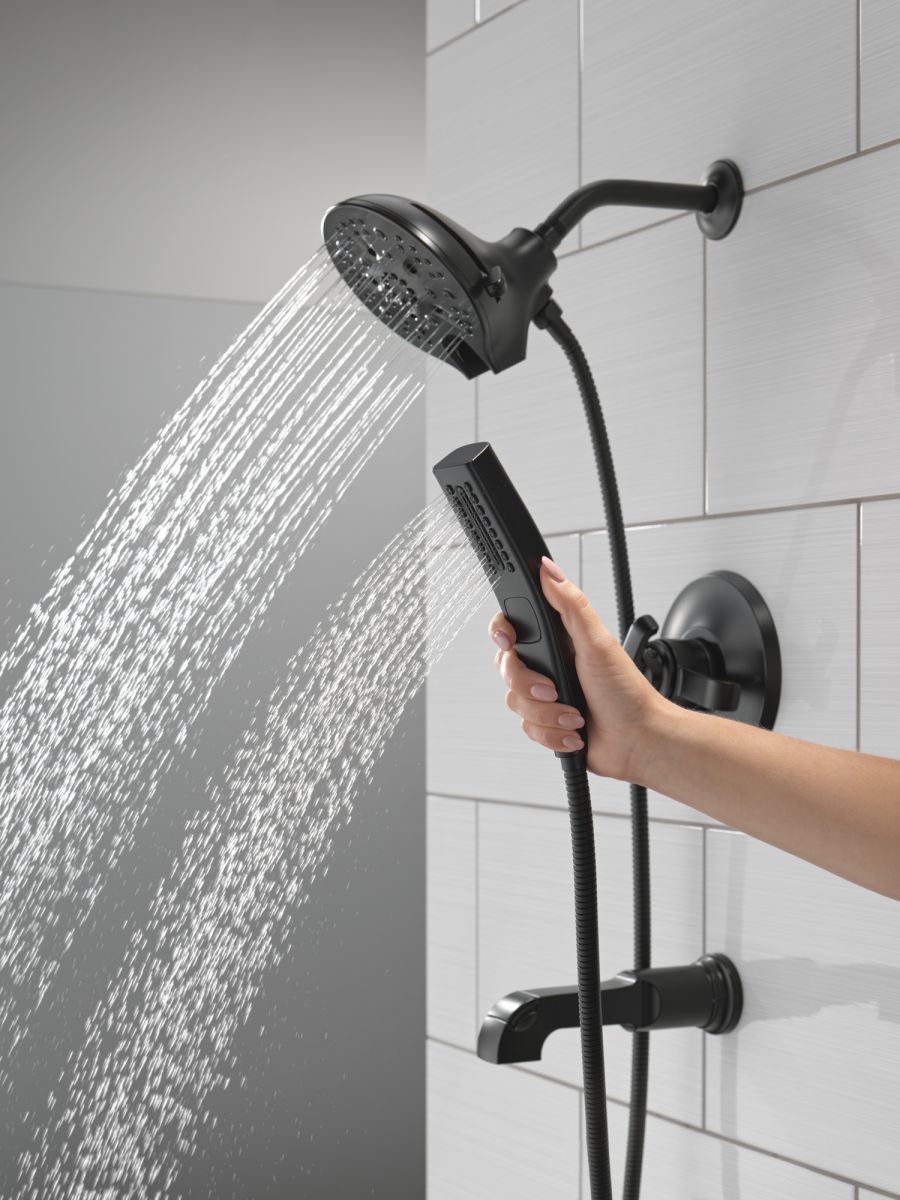DELTA Tetra 17 Series Tub Shower Trim — Matte Black