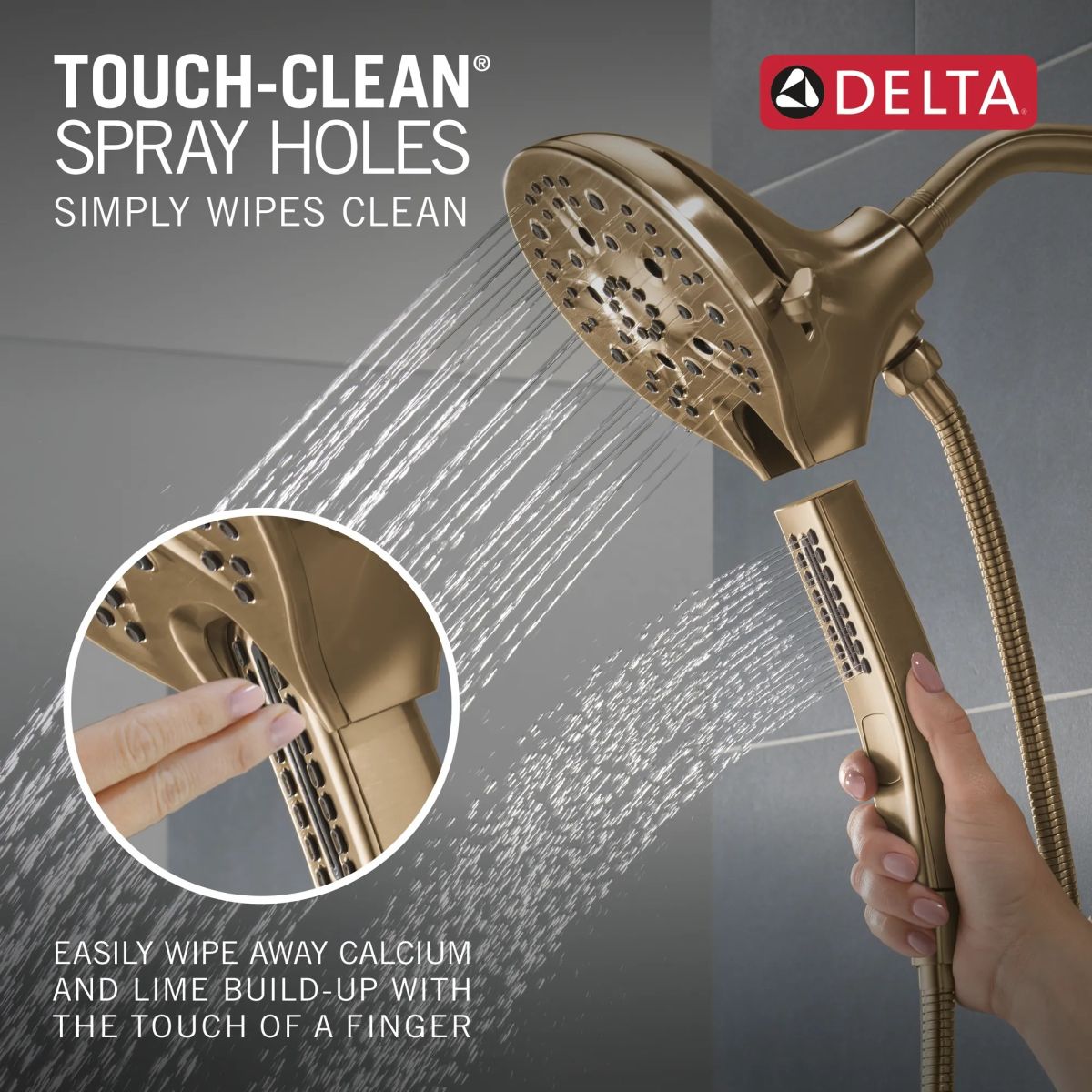 DELTA Tetra 17 Series Tub Shower Trim — Lumicoat® Champagne Bronze