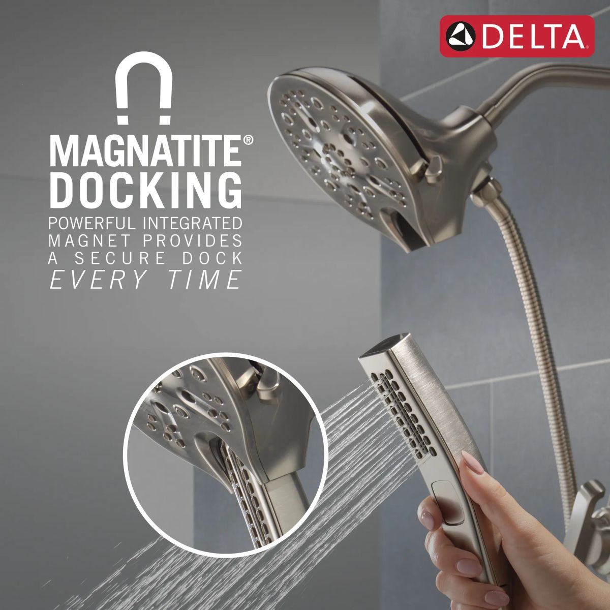 DELTA Tetra 17 Series Tub Shower Trim — Lumicoat® Stainless
