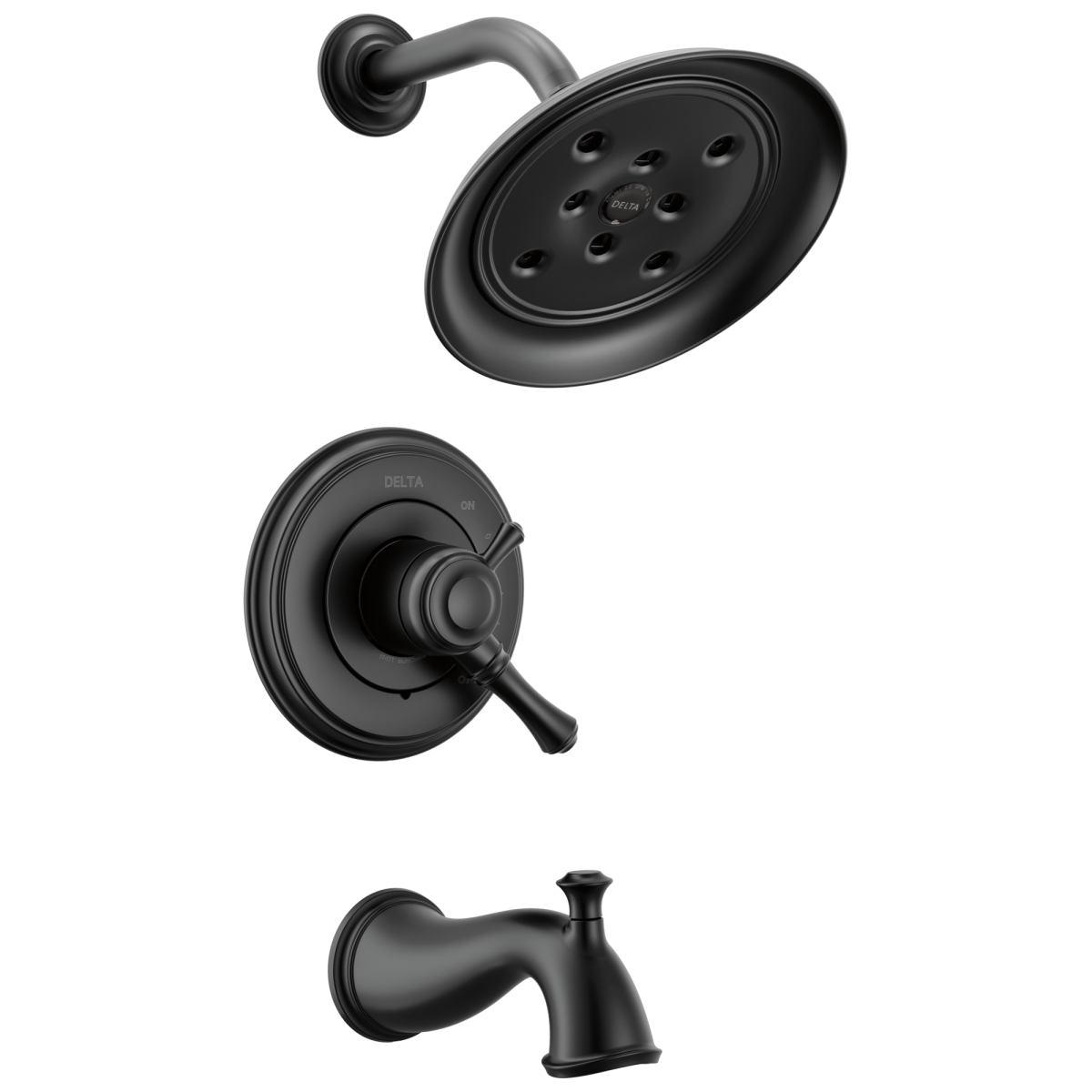 DELTA Cassidy 17 Series Tub Shower Trim — Matte Black