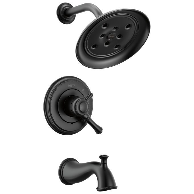 DELTA Cassidy 17 Series Tub Shower Trim — Matte Black