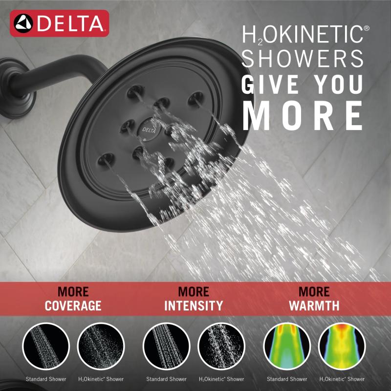 DELTA Cassidy 17 Series Tub Shower Trim — Matte Black