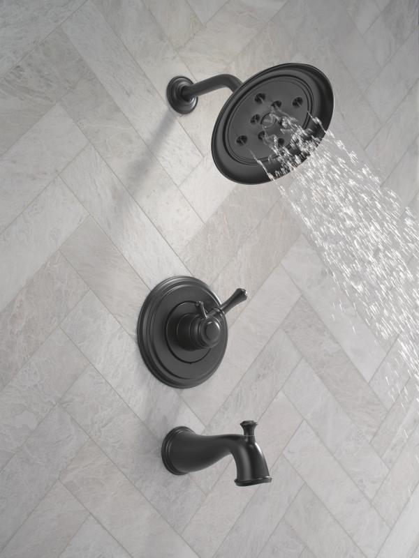 DELTA Cassidy 17 Series Tub Shower Trim — Matte Black
