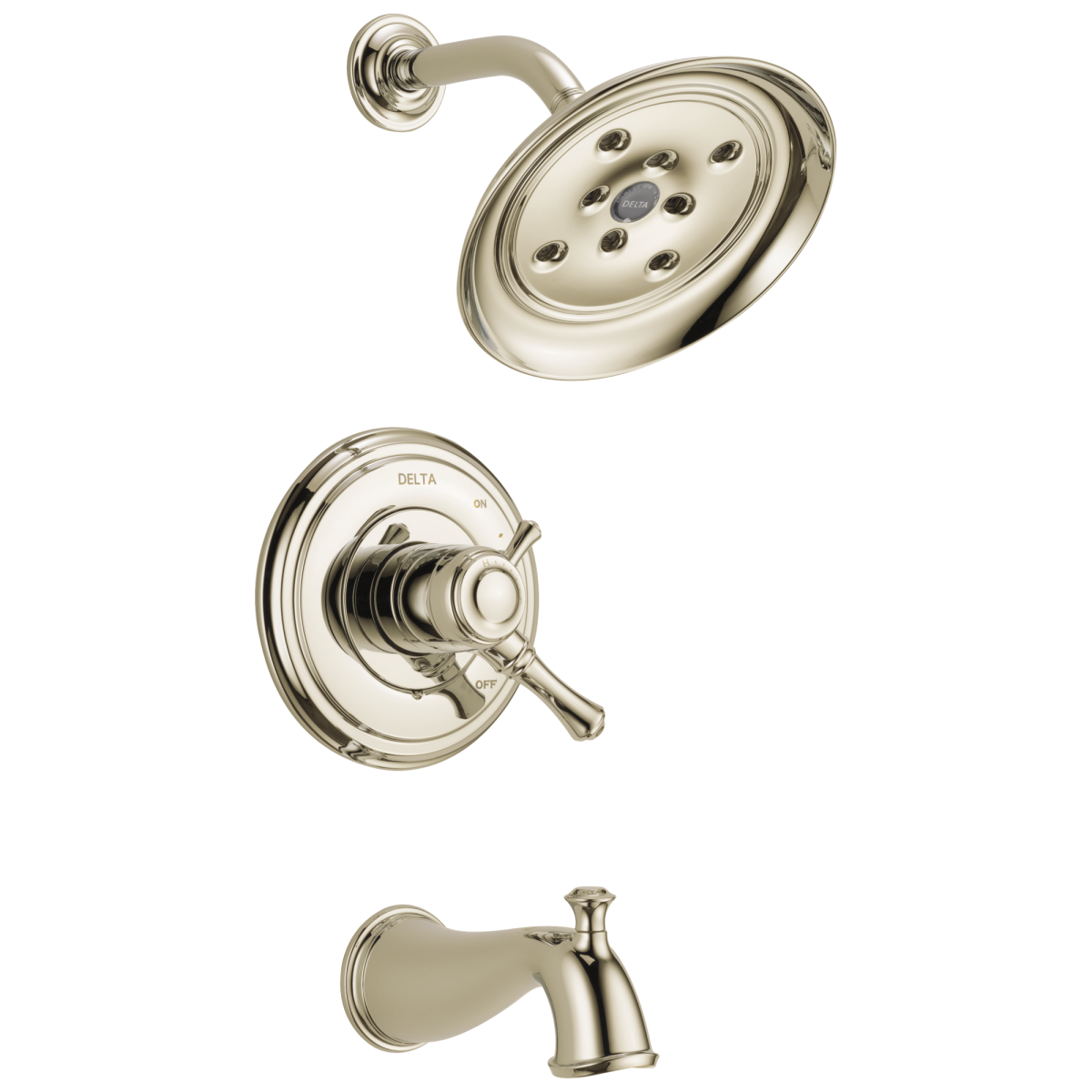DELTA Cassidy Monitor 17 Series H2OKINETIC Tub & Shower Trim — Polished Nickel