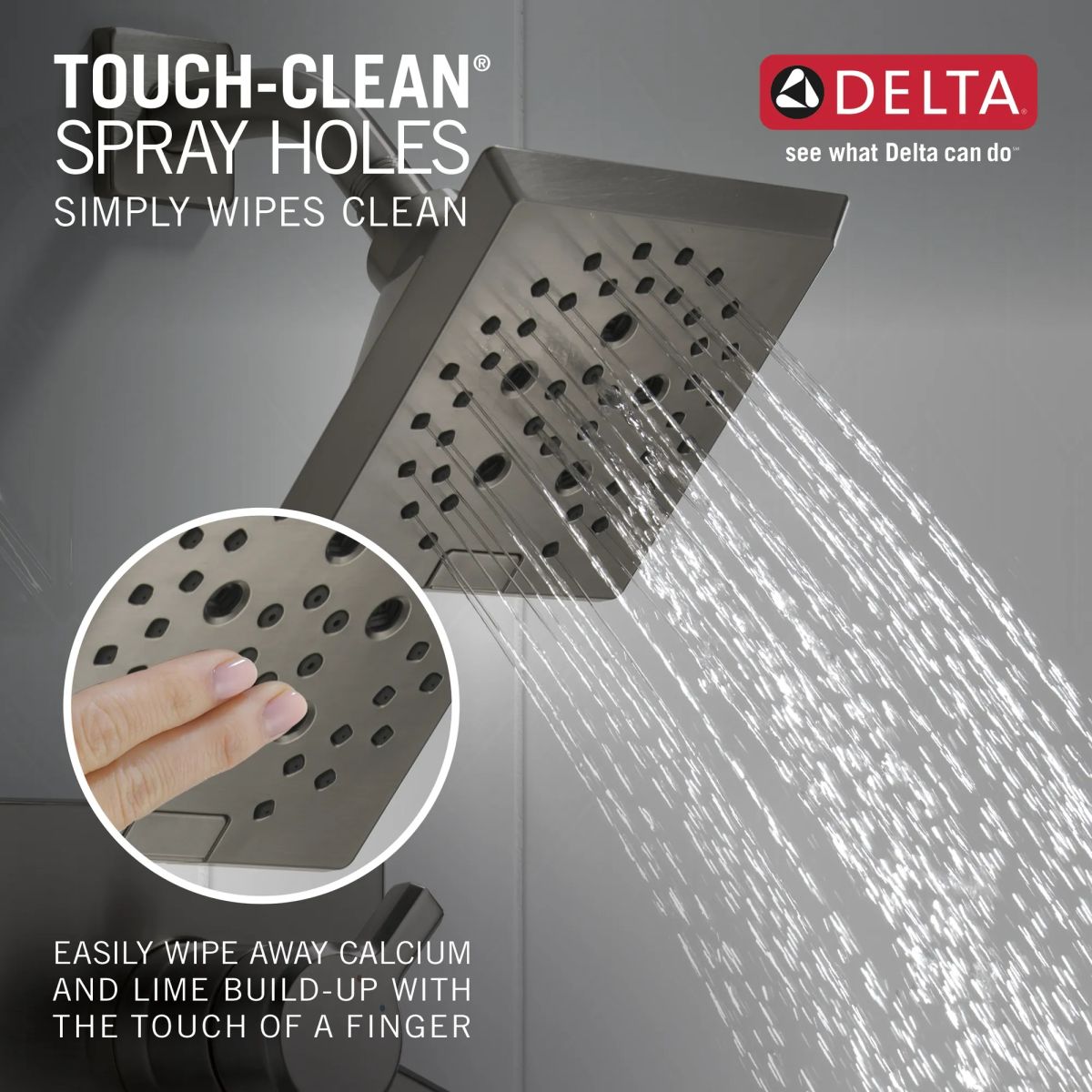 DELTA Pivotal Monitor 17 Series H2OKINETIC Tub and Shower Trim — Lumicoat® Black Stainless