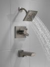 DELTA Pivotal Monitor 17 Series H2OKINETIC Tub and Shower Trim — Lumicoat® Black Stainless