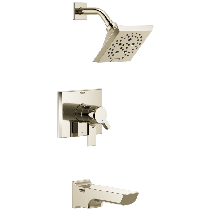 DELTA Pivotal Monitor 17 Series H2OKINETIC Tub and Shower Trim — Lumicoat® Polished Nickel